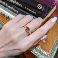 1.06 Ct. Garnet Bezel Ring, 18K Yellow Gold Life Style