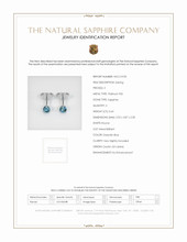 0.63 Ct.Tw.Total Carat Weight Sapphire Studs Earrings, Platinum 950 Scan Report