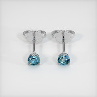 0.63 Ct.Tw. Sapphire Platinum 950 earring