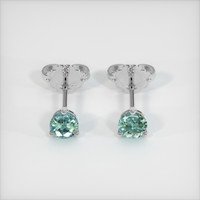 0.87 Ct.Tw. Sapphire Platinum 950 earring