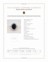 5.64 Ct. Blue Sapphire and Natural Diamond Halo Ring, 14K Yellow Gold Scan Report