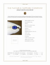 1.87 Ct. Blue Sapphire Bezel Ring, 14K White & Yellow Scan Report