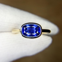 1.87 Ct. Sapphire 14K White & Yellow ring
