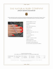 4.15 Ct.Tw.Total Carat Weight Ruby and Natural Diamond Tennis/Line Bracelet, 18K White Gold Scan Report