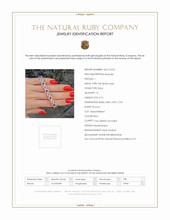 4.15 Ct.Tw. Ruby Natural Diamond Tennis/Line Bracelet, 18K White Gold Scan Report