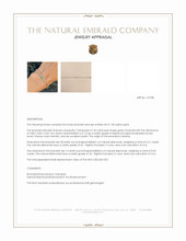 0.18 Ct.Tw.Total Carat Weight Emerald and Natural Diamond Pave Bracelet, 14K Yellow Gold Appraisal