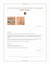 1.09 Ct. Opal Natural Diamond Halo Pendant, 14K White Gold Appraisal