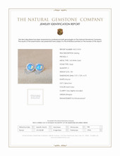 1.50 Ct.Tw. Opal Natural Diamond Studs Earrings, 14K White Gold Scan Report