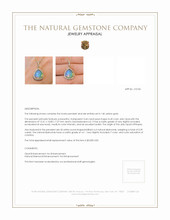 3.44 Ct. Opal Natural Diamond Halo Pendant, 14K Yellow Gold Appraisal