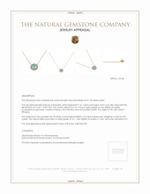 7.41 Ct. Opal Natural Diamond Antique Style Pendant, 14K Yellow Gold Appraisal