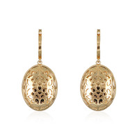 20.23 Ct.Tw.Total Carat Weight Opal Natural Diamond Halo Earrings, 14K Yellow Gold Image