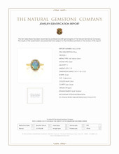 1.74 Ct. Opal Natural Diamond Antique Style Ring, 14K Yellow Gold Scan Report
