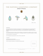 10.10 Ct. Opal Natural Diamond Pave Ring, 14K White Gold Appraisal