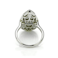 10.10 Ct. Opal Natural Diamond Pave Ring, 14K White Gold Image