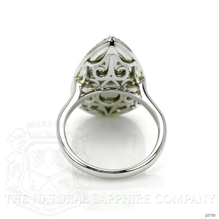 10.10 Ct. Opal Natural Diamond Pave Ring, 14K White Gold