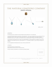 11.83 Ct. Opal Natural Diamond Halo Pendant, 14K White Gold Appraisal