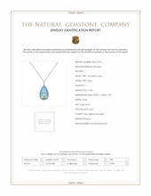 11.83 Ct. Opal Natural Diamond Halo Pendant, 14K White Gold Scan Report