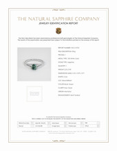 0.90 Ct. Sapphire Solitaire Ring, 18K White Gold Scan Report