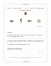 2.30 Ct. Alexandrite Natural Diamond Three Stone Ring, 18K White Gold Appraisal