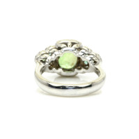 2.30 Ct. Alexandrite Natural Diamond Three Stone Ring, 18K White Gold Image