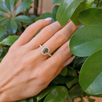 1.05 Ct. Alexandrite Natural Diamond Antique Style Ring, 14K Yellow Gold Life Style