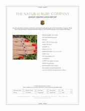 6.75 Ct.Tw.Total Carat Weight Ruby and Natural Diamond Halo Bracelet, 18K White Gold Scan Report