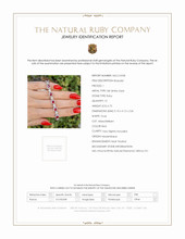 6.75 Ct.Tw. Ruby Natural Diamond Halo Bracelet, 18K White Gold Scan Report