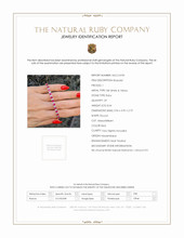 8.64 Ct.Tw. Ruby Natural Diamond Tennis/Line Bracelet, 18K White & Yellow Scan Report