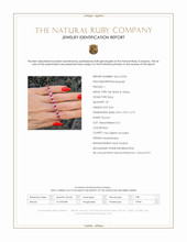 8.64 Ct.Tw.Total Carat Weight Ruby and Natural Diamond Tennis/Line Bracelet, 18K White & Yellow Scan Report
