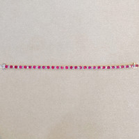 8.64 Ct.Tw. Ruby Natural Diamond Tennis/Line Bracelet, 18K White & Yellow Image
