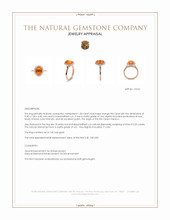 1.30 Ct. Orange Opal and Natural Diamond Pave Ring, 14K Rose Gold Appraisal