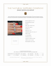 17.03 Ct.Tw.Total Carat Weight Sapphire Natural Diamond Halo Bracelet, 18K White Gold Scan Report