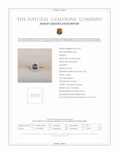 0.92 Ct. Alexandrite Natural Diamond Halo Ring, 14K Yellow Gold Scan Report