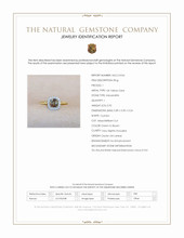 0.92 Ct. Alexandrite and Natural Diamond Halo Ring, 14K Yellow Gold Scan Report