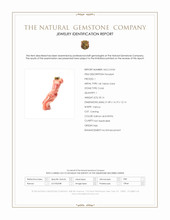 50.16 Ct. Salmon and White Coral Antique Style Pendant, 14K Yellow Gold Scan Report