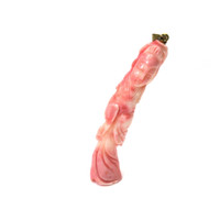 65.56 Ct. Pink Coral Antique Style Pendant, 14K Yellow Gold Video