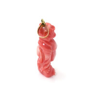 24.28 Ct. Pink Coral Antique Style Pendant, 14K Yellow Gold Image