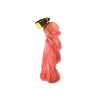 24.83 Ct. Salmon and White Coral Antique Style Pendant, 14K Yellow Gold Image