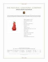 31.35 Ct. Salmon (Orangish Red) Coral Antique Style Pendant, 14K Yellow Gold Scan Report