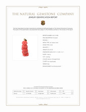 42.32 Ct. Salmon (Orangish Red) Coral Antique Style Pendant, 14K Yellow Gold Scan Report