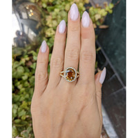 4.92 Ct. Alexandrite Natural Diamond Pave Ring, 18K Yellow Gold Life Style