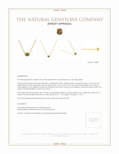 1.34 Ct. Alexandrite Natural Diamond Halo Pendant, 14K Yellow Gold Appraisal