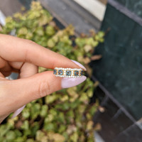 0.93 Ct. Alexandrite Natural Diamond Pave Ring, 14K Yellow Gold Life Style