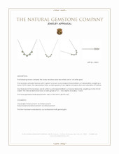 0.90 Ct. Alexandrite and Natural Diamond Halo Necklace, 14K White Gold Appraisal