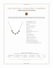 0.90 Ct. Alexandrite and Natural Diamond Halo Necklace, 14K White Gold Scan Report
