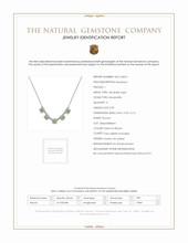 0.90 Ct. Alexandrite Natural Diamond Halo Necklace, 14K White Gold Scan Report