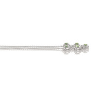 0.90 Ct. Alexandrite Natural Diamond Halo Necklace, 14K White Gold Image