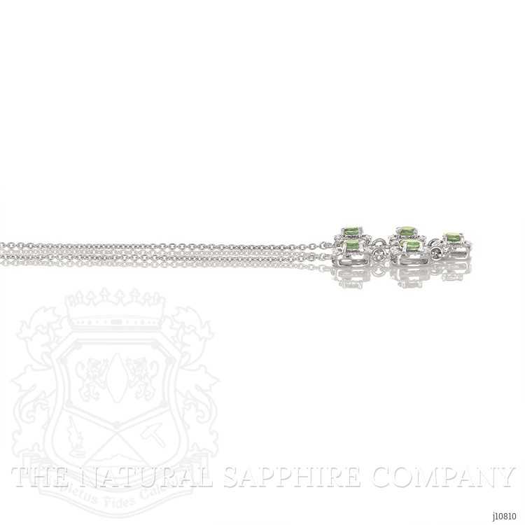 0.90 Ct. Alexandrite Natural Diamond Halo Necklace, 14K White Gold