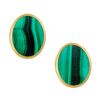 Malachite 18K Yellow Gold earring