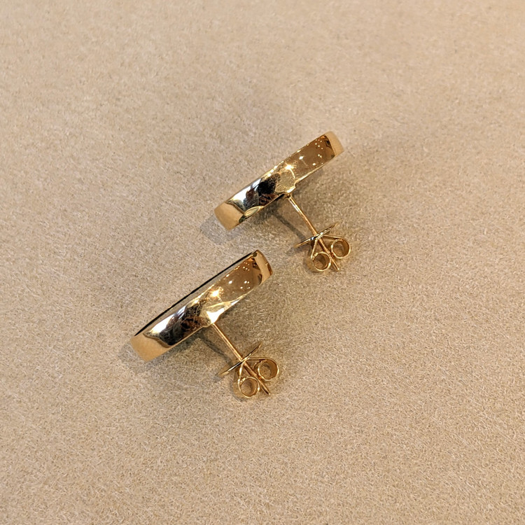 23.10 Ct.Tw. Malachite Studs Earrings, 18K Yellow Gold